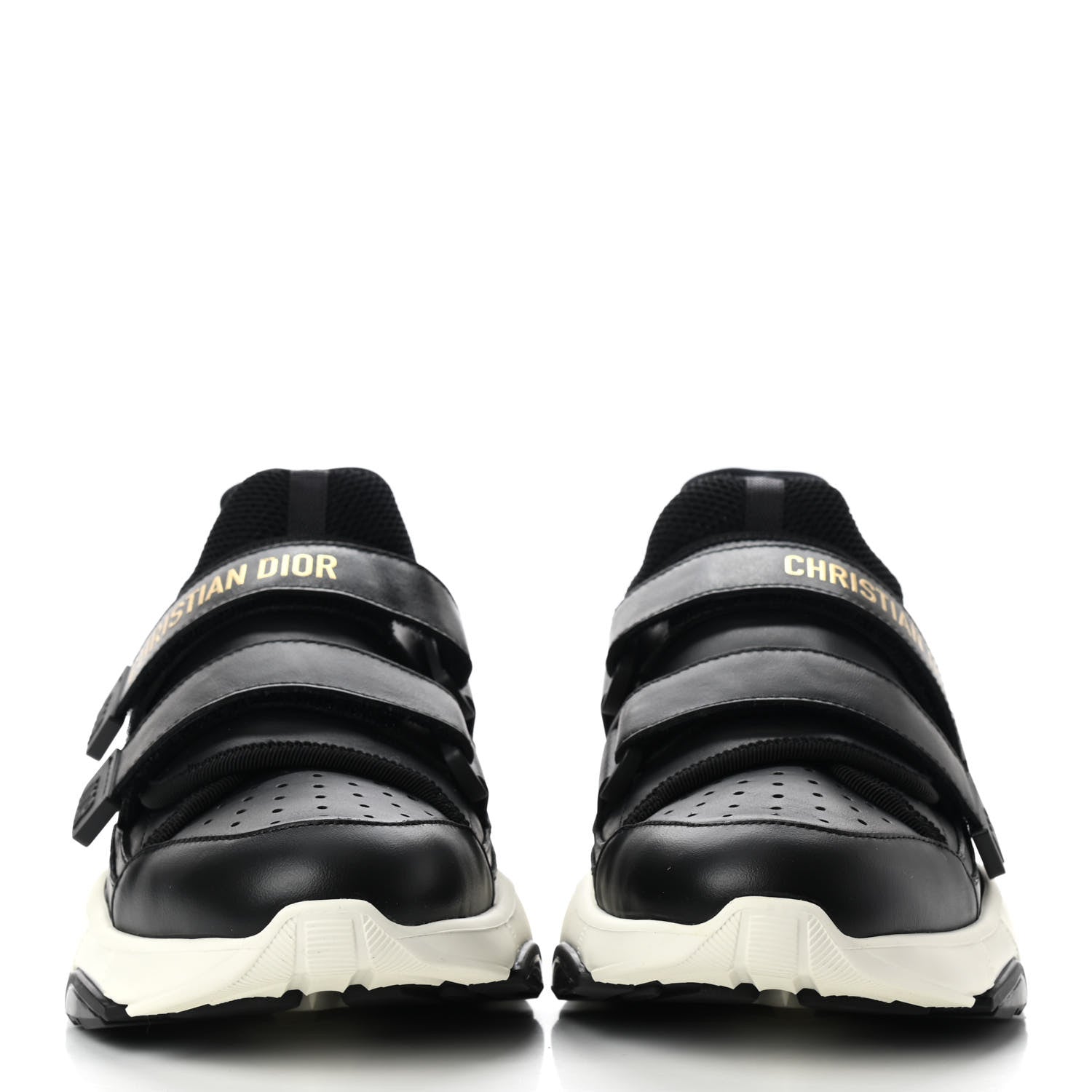 Christian Dior Calfskin Technical Fabric Womens D-Wander Sneakers 40.5 Black 2 of 7