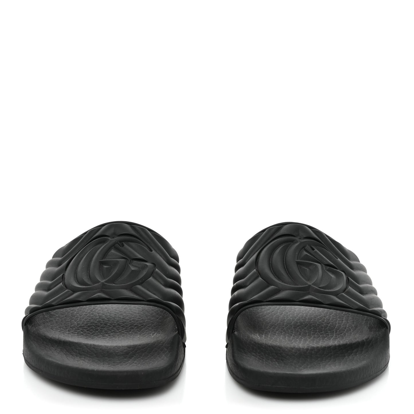 Rubber Matelasse Mens Slide Sandals 11 Black