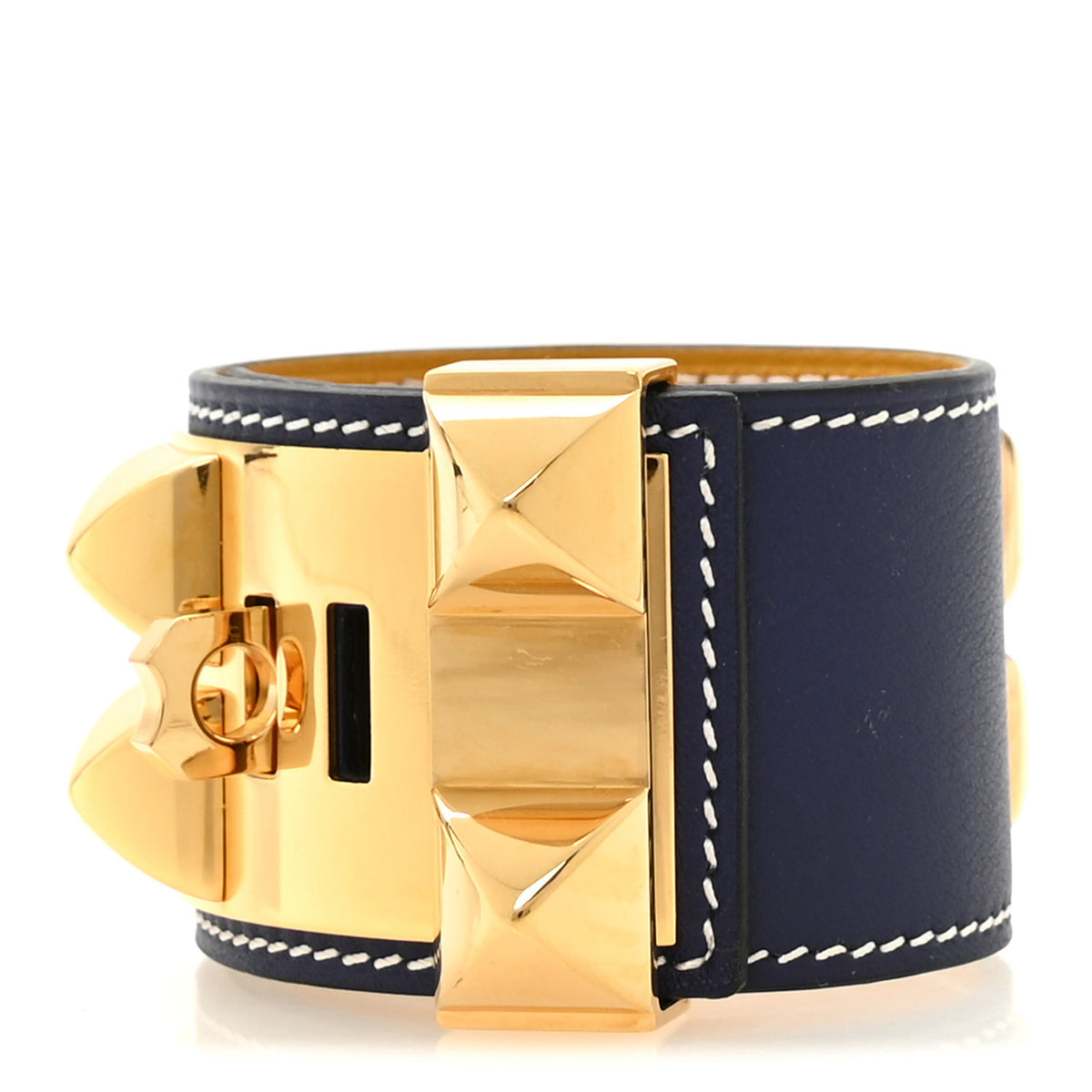 Hermes Swift Collier de Chien CDC Bracelet T2 Bleu Saphir 3 of 5