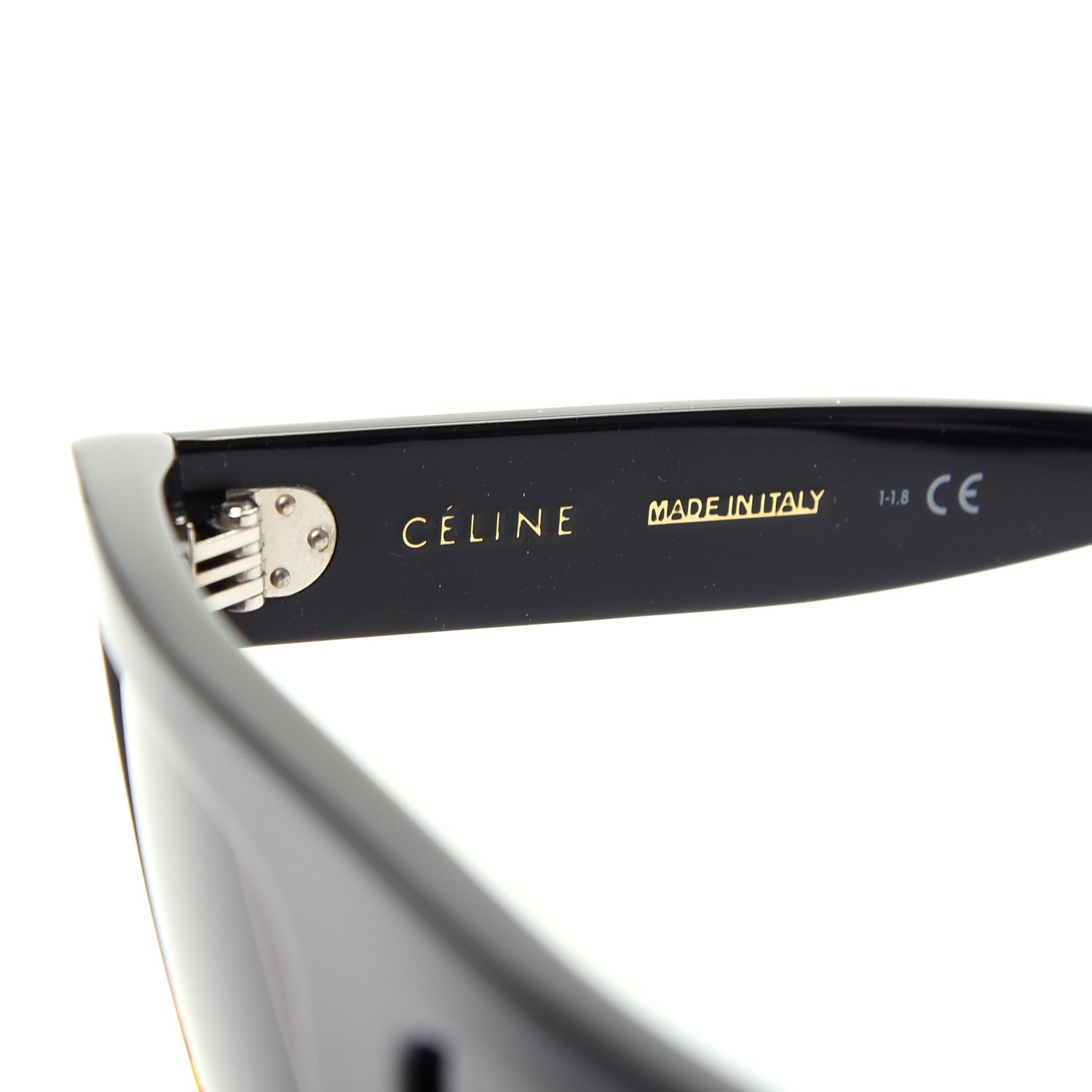 Celine Acetate Aviator Sunglasses CL40001l Black Havana 5 of 7