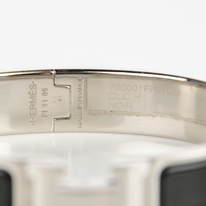 Hermes Enamel Narrow Clic Clac H Bracelet GM Black 4 of 6