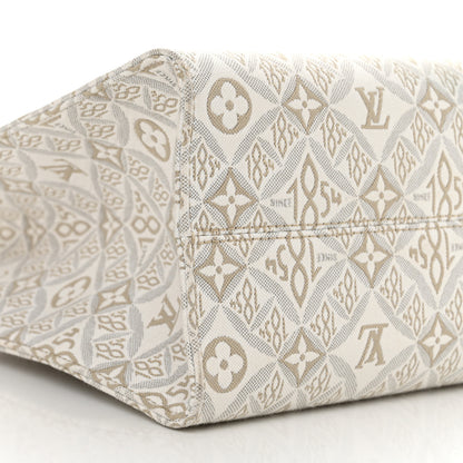 Louis Vuitton Jacquard Since 1854 Onthego MM Creme 8 of 9