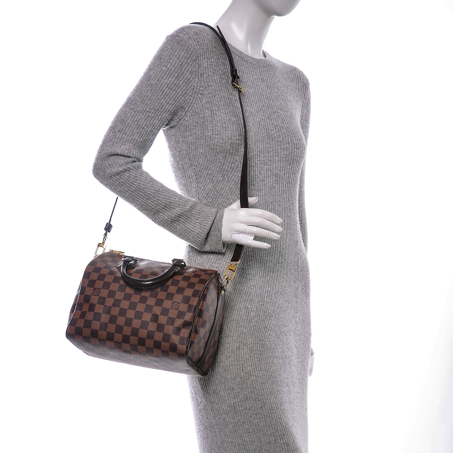 Damier Ebene Speedy Bandouliere 25