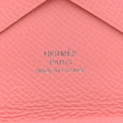 Hermes Epsom Calvi Duo Card Case Rose Confetti 6 of 10