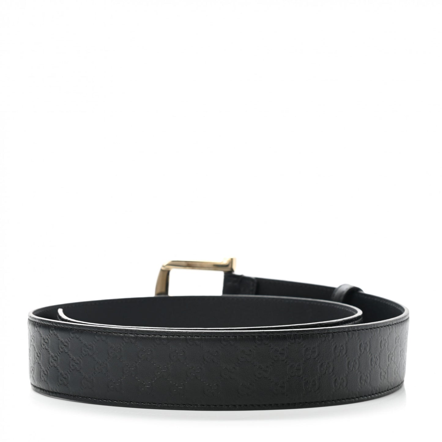 Soft Microguccissima Margaux Calfskin Belt 90 36 Black