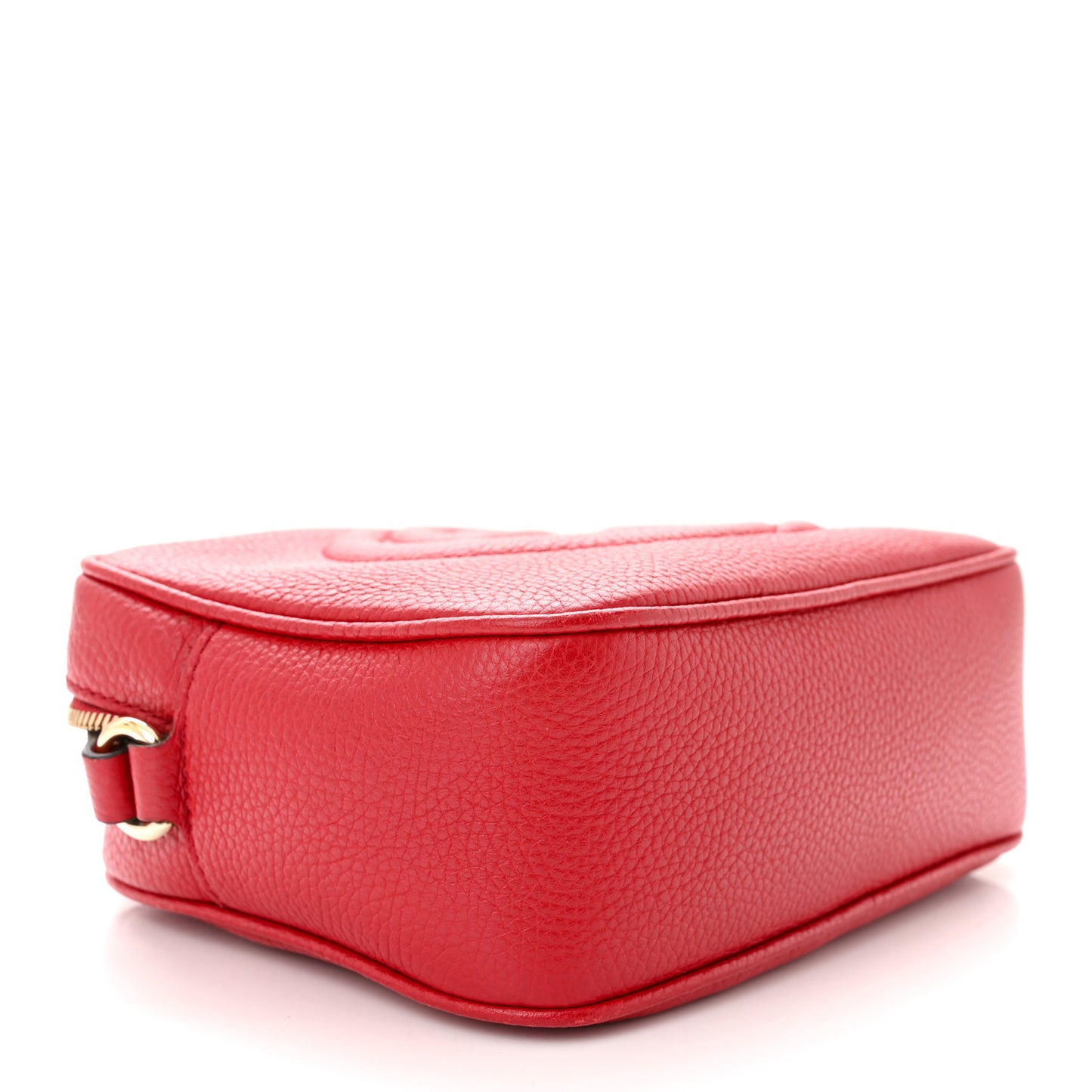Pebbled Calfskin Small Soho Disco Bag Vibrant Red