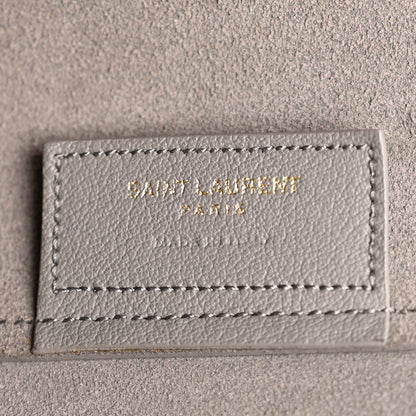 Saint Laurent Calfskin Large Shopping Tote Granite 7 of 13