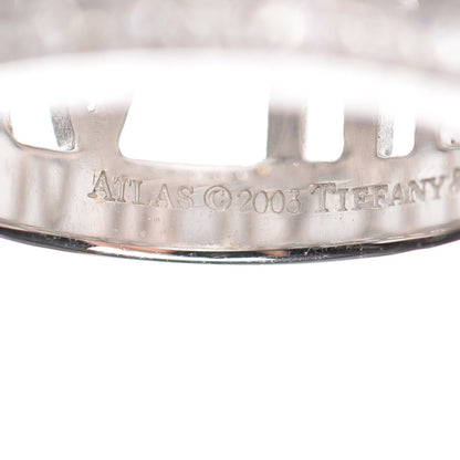 Tiffany 18K White Gold Diamond Atlas Open Ring 4 9 of 10
