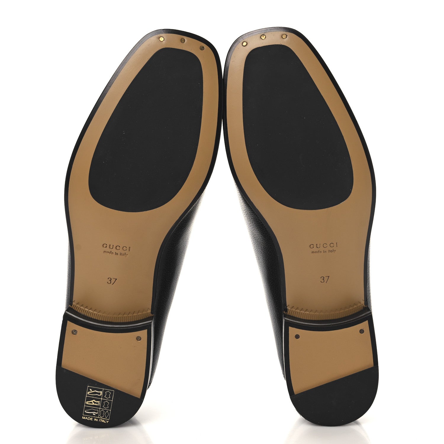 Gucci Goatskin Womens Horsebit Mid-Heel Loafers 37 Black 6 of 10