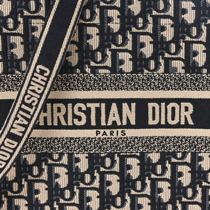 Christian Dior Oblique Calfskin Small Book Tote With Strap Blue Multicolor 6 of 11