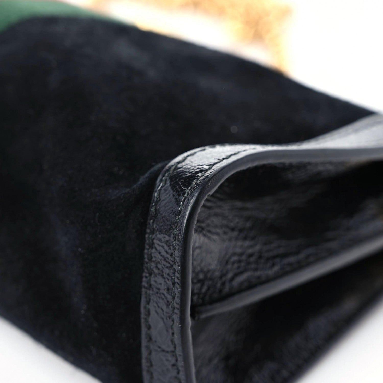 Gucci Suede Patent GG Web Small Ophidia Chain Shoulder Bag Black 16 of 21