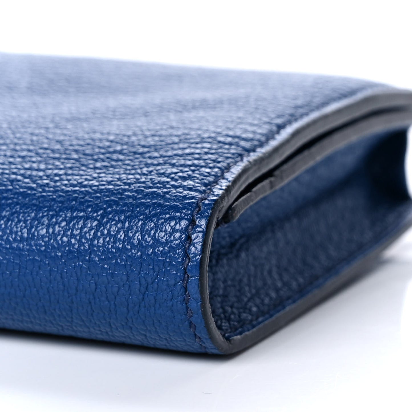 Chevre Mysore Bearn Gusset Wallet Bleu Saphir