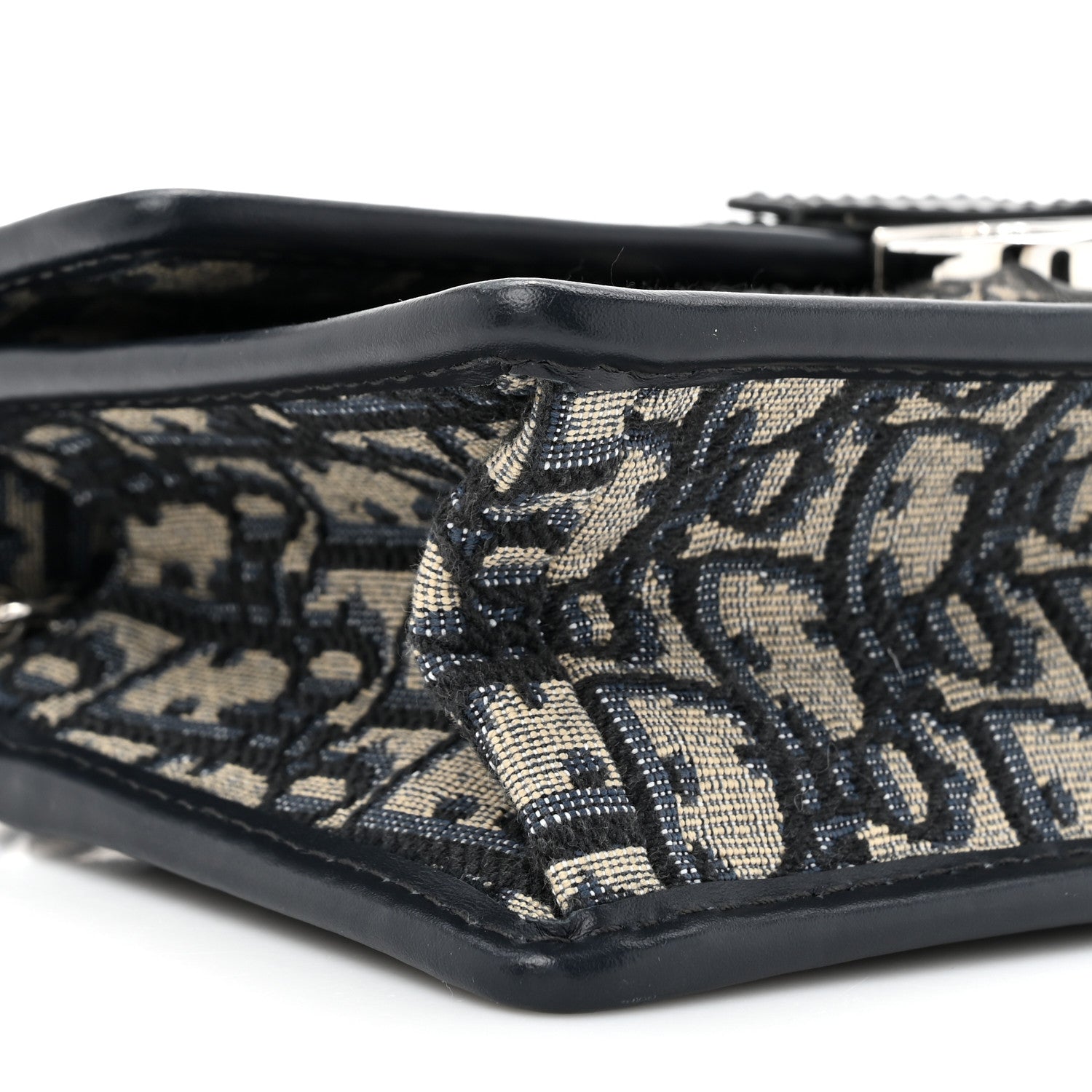 Christian Dior Oblique Calfskin 30 Montaigne East West Chain Flap Bag Blue 9 of 12