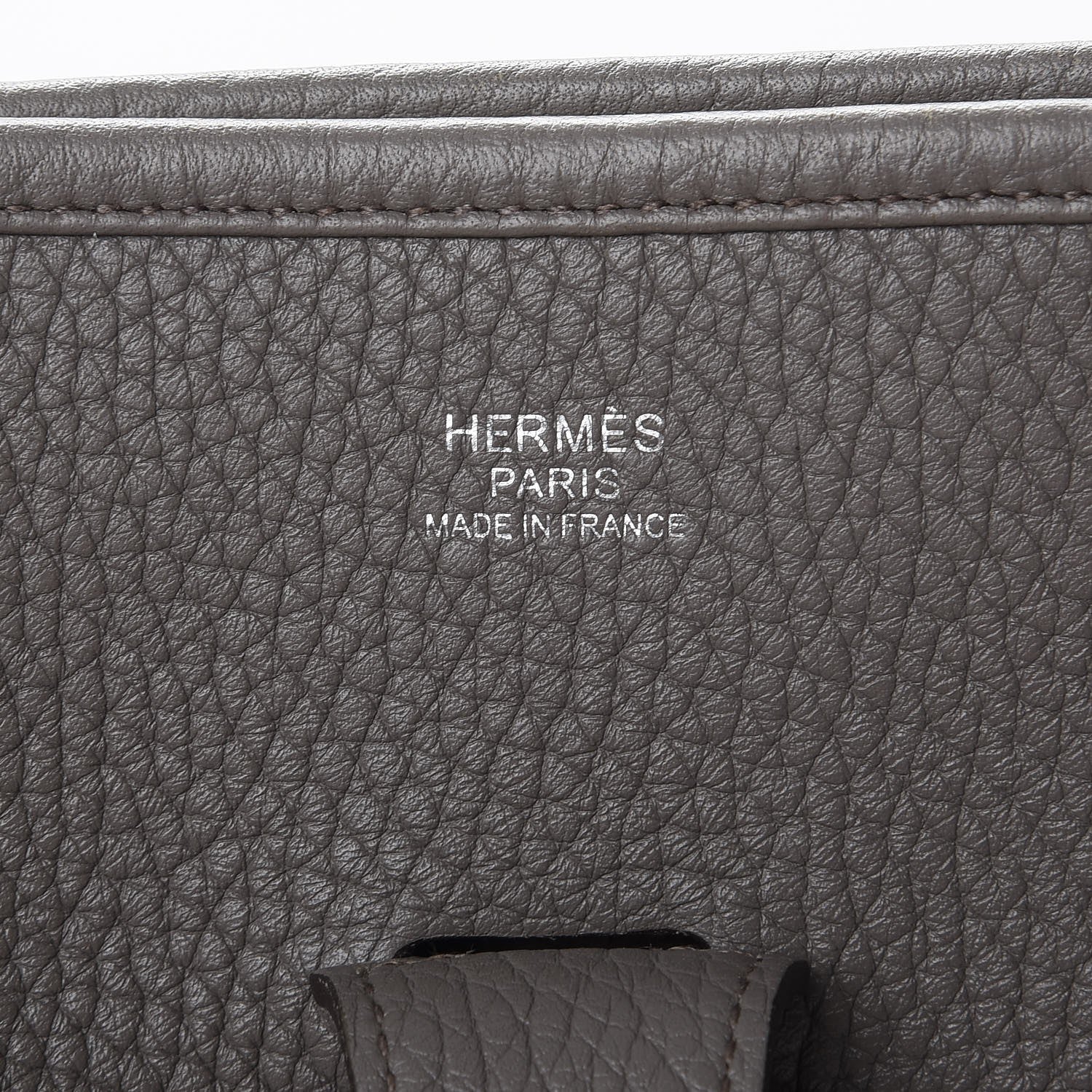 Hermes Taurillon Clemence Evelyne III GM Etain 6 of 10