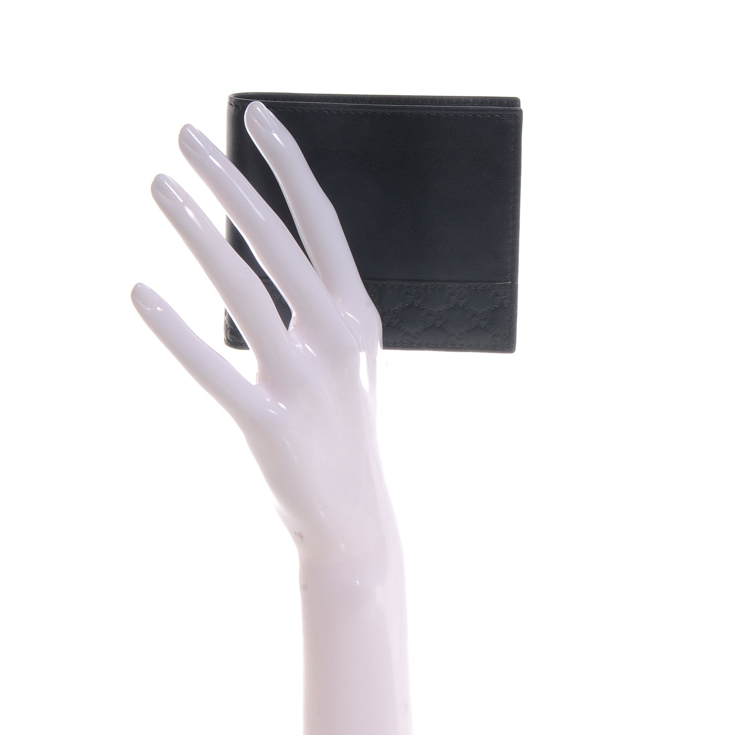 Microguccissima Trim Bi-Fold Wallet Blue