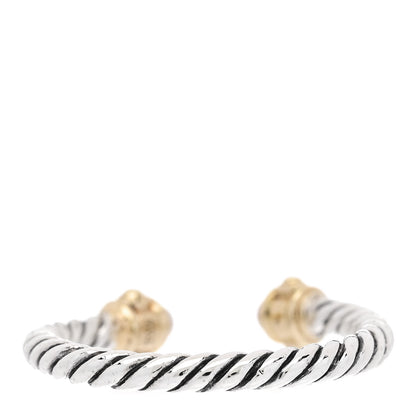 David Yurman Sterling Silver 14K Yellow Gold Diamond Pearl Renaissance Ring 52 6 3 of 4