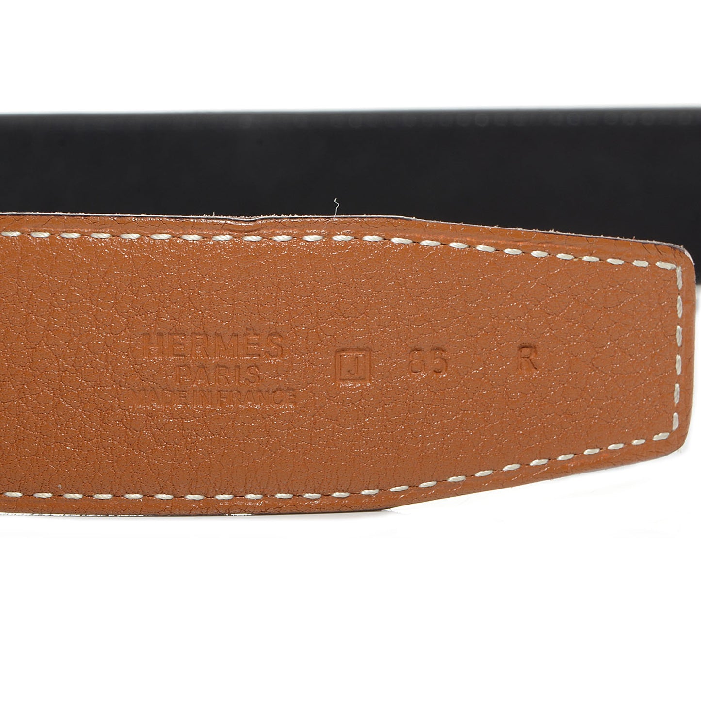 Taurillon Clemence Box Reversible 32mm Constance Martelee H Belt 85 Black Gold