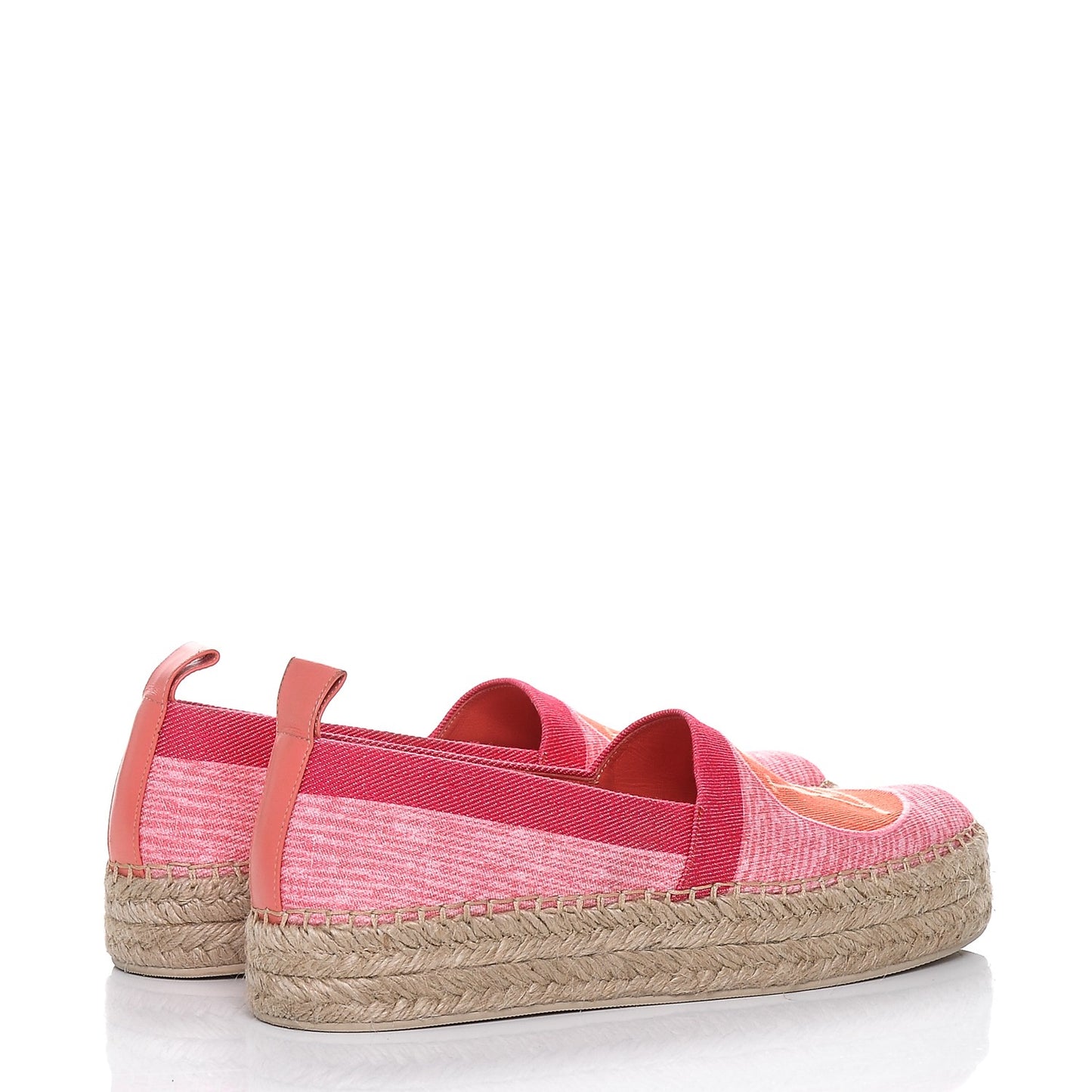 Canvas Blue Shore Espadrille Flats 39 Corail