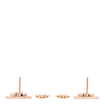 Hermes 18K Rose Gold Diamond Finesse Earrings 3 of 5
