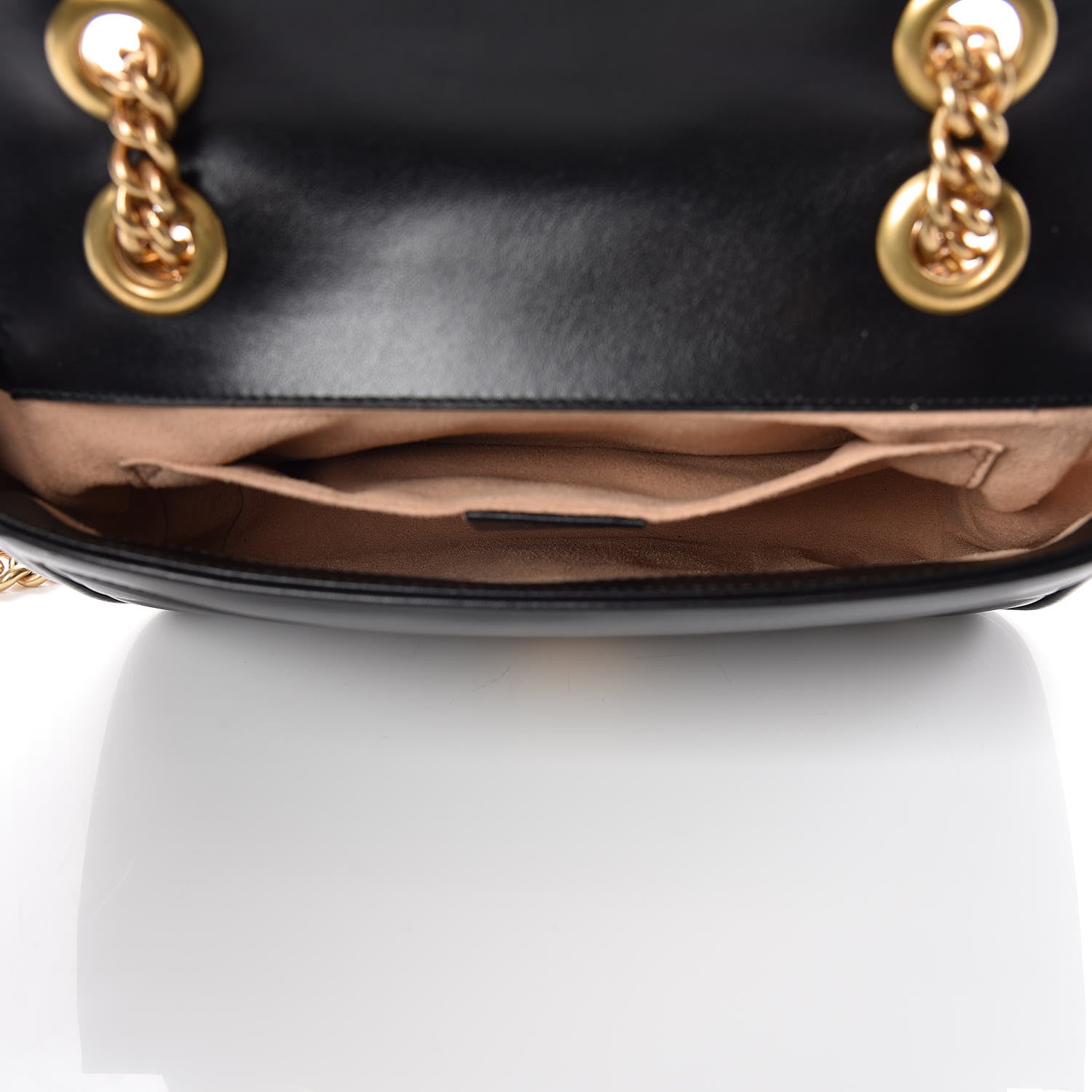 Gucci Calfskin Matelasse Mini GG Marmont Shoulder Bag Black 7 of 10