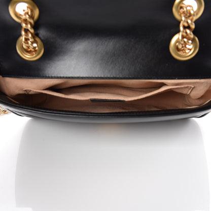 Gucci Calfskin Matelasse Mini GG Marmont Shoulder Bag Black 7 of 10