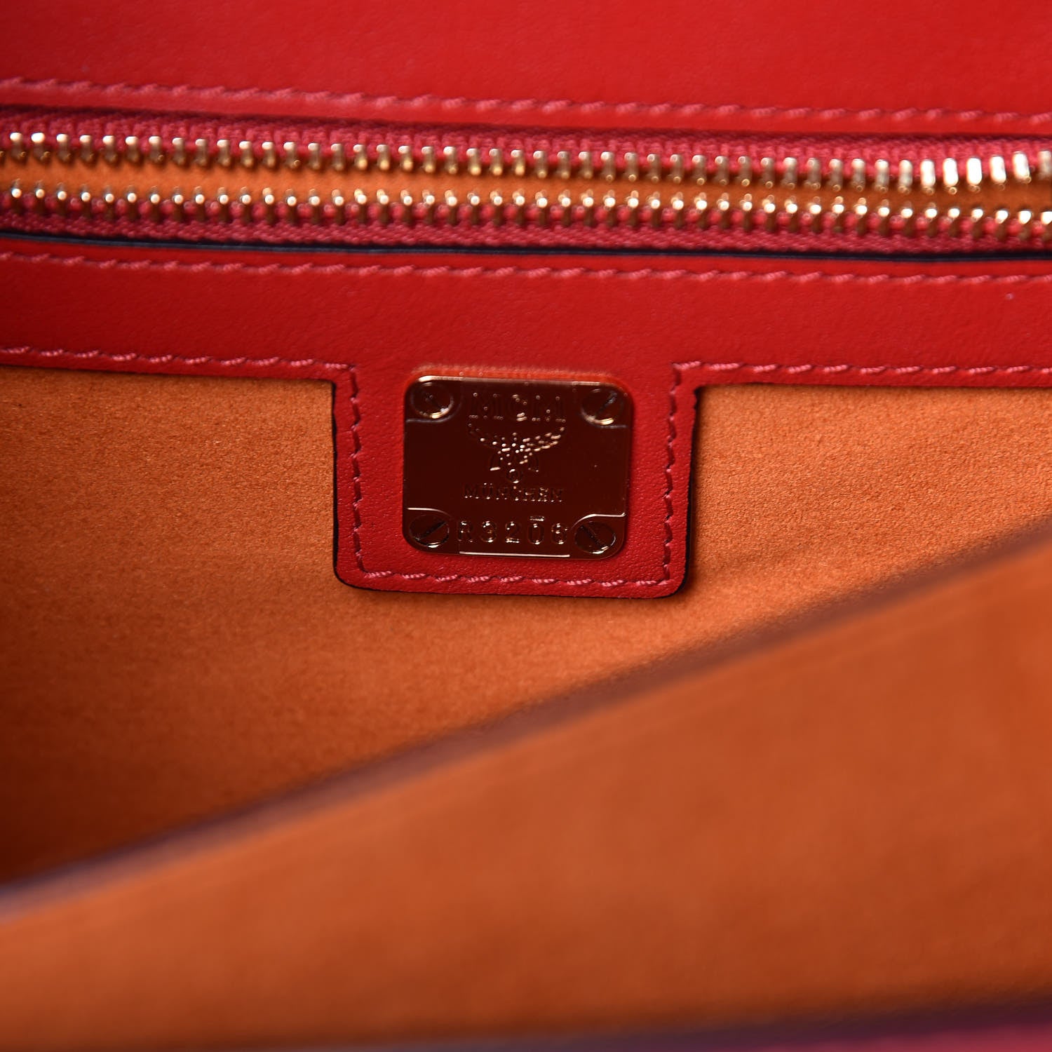 MCM Calfskin Patricia Crossbody Bag Red 6 of 9
