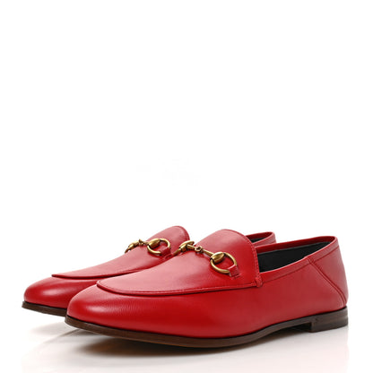 Gucci Lambskin Womens Brixton Horsebit Loafers 36 Hibiscus Red 3 of 8