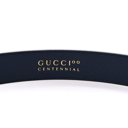Gucci GG Supreme Monogram Kaleidoscope Double G 30mm Belt 90 36 Blue Orange Multicolor Blue Agata 5 of 5