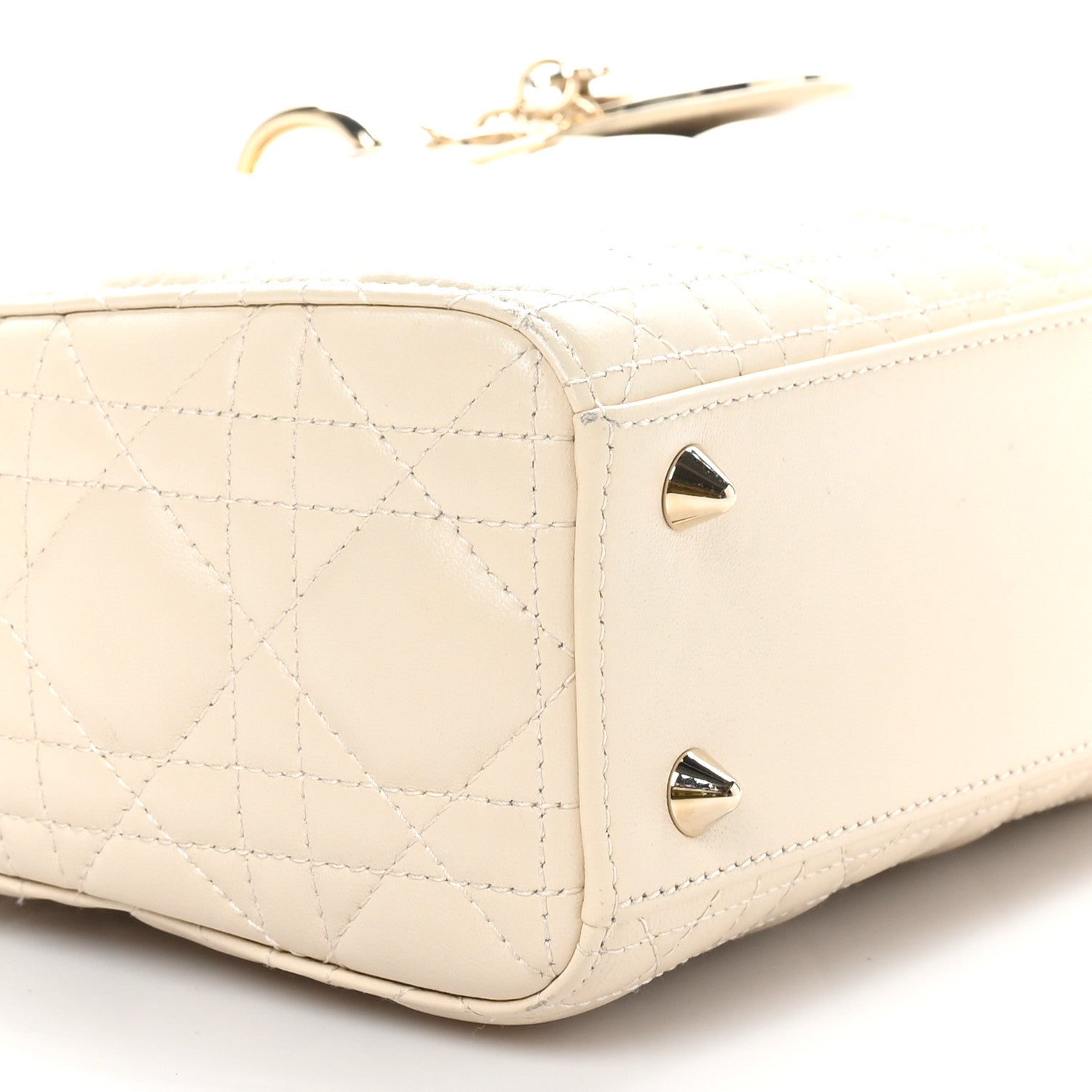 Christian Dior Lambskin Cannage Small My ABCDior Lady Dior Powder Beige 9 of 10