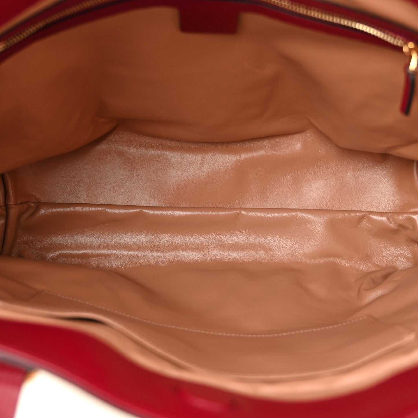Straw Jacquard Dollar Calfskin GG Monogram Medium Ophidia Shopping Tote Natural New Cherry Red