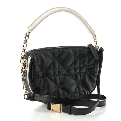 Christian Dior Lambskin Cannage Small Dior Vibe Hobo Bag Black 3 of 11