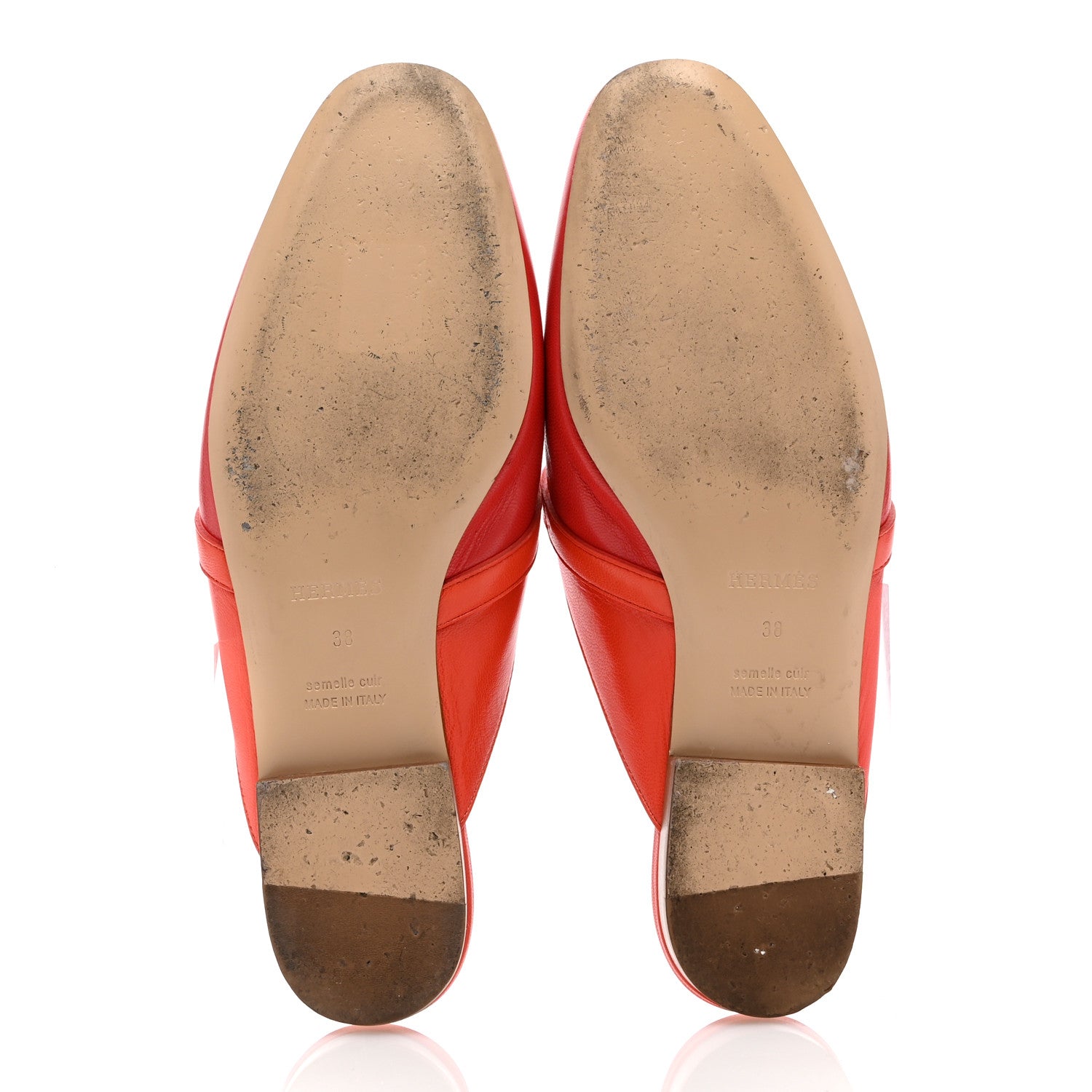 Hermes Goatskin Oz Mules 38 Rose Jaipur Feu 6 of 12