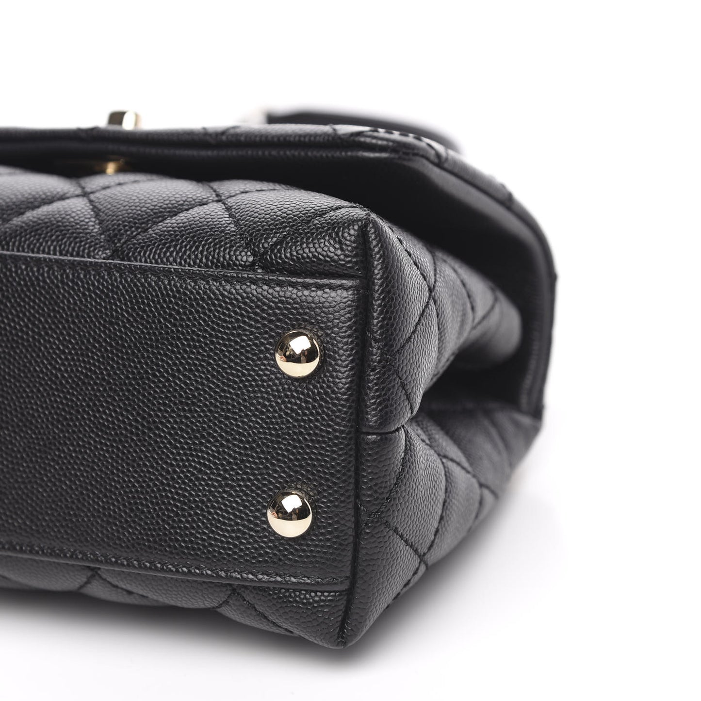 Caviar Quilted Extra Mini Coco Handle Flap Black