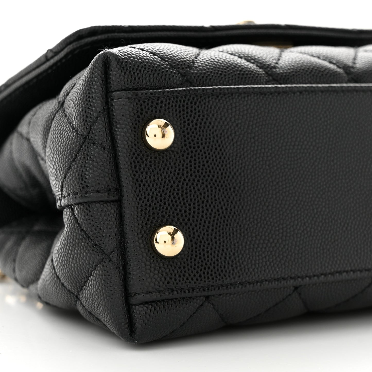 Caviar Quilted Extra Mini Coco Handle Flap Black