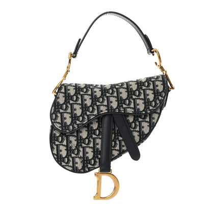 Christian Dior Oblique Mini Saddle Bag Blue 1 of 11