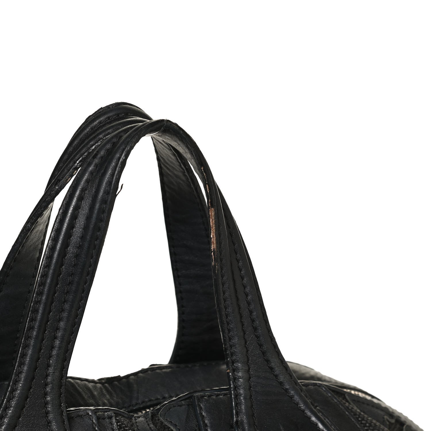 Givenchy Raffia Lambskin Patchwork Nightingale Black 11 of 12