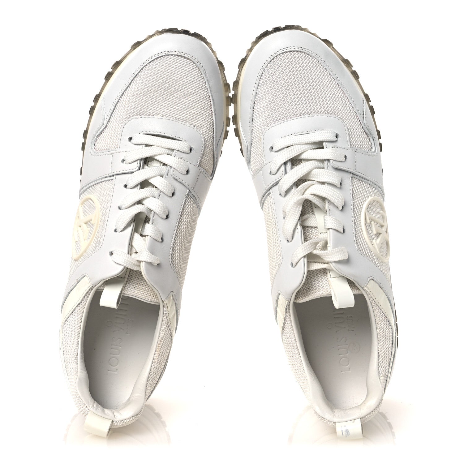 Louis Vuitton Calfskin Mesh Run Away Sneakers 37.5 White 2 of 12