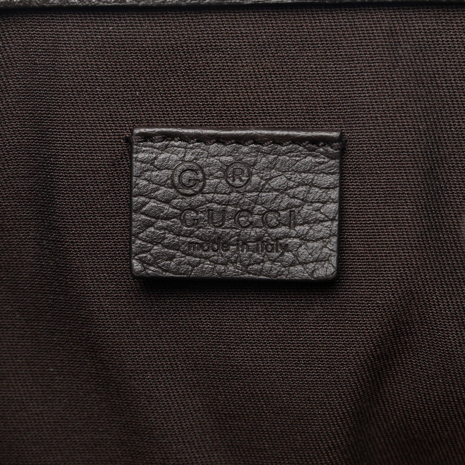 Gucci Monogram Dollar Calfskin O Drawstring Backpack Beige Ebony Testa di Moro Dark Chocolate 6 of 9