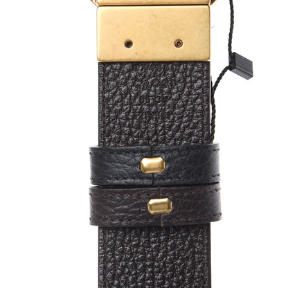 Gucci Calfskin Double G Reversible 37mm Belt 85 34 Black Cocoa 4 of 6