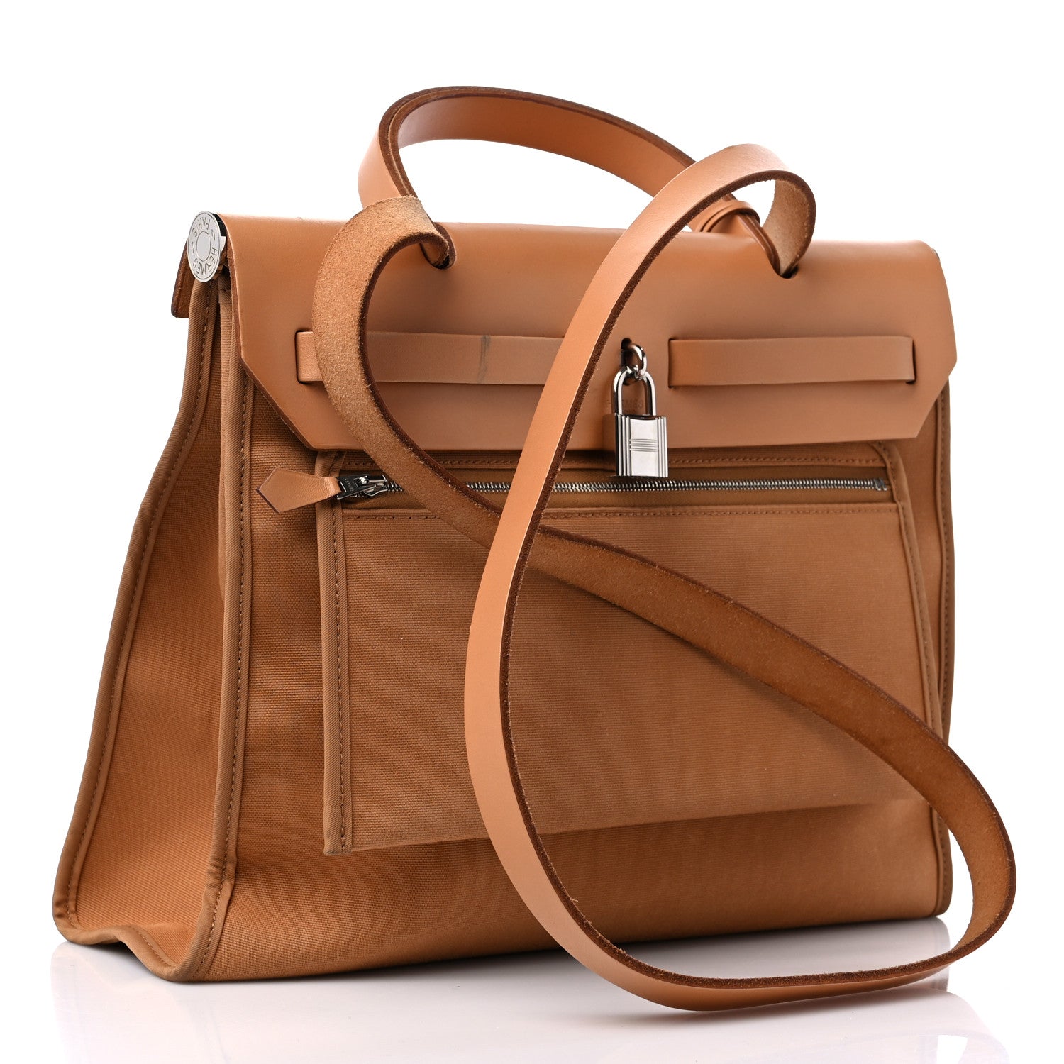 Hermes Toile Vache Hunter Herbag Zip 31 PM Natural Orange 4 of 17