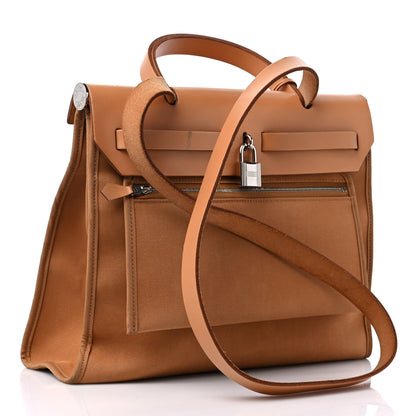 Hermes Toile Vache Hunter Herbag Zip 31 PM Natural Orange 4 of 17