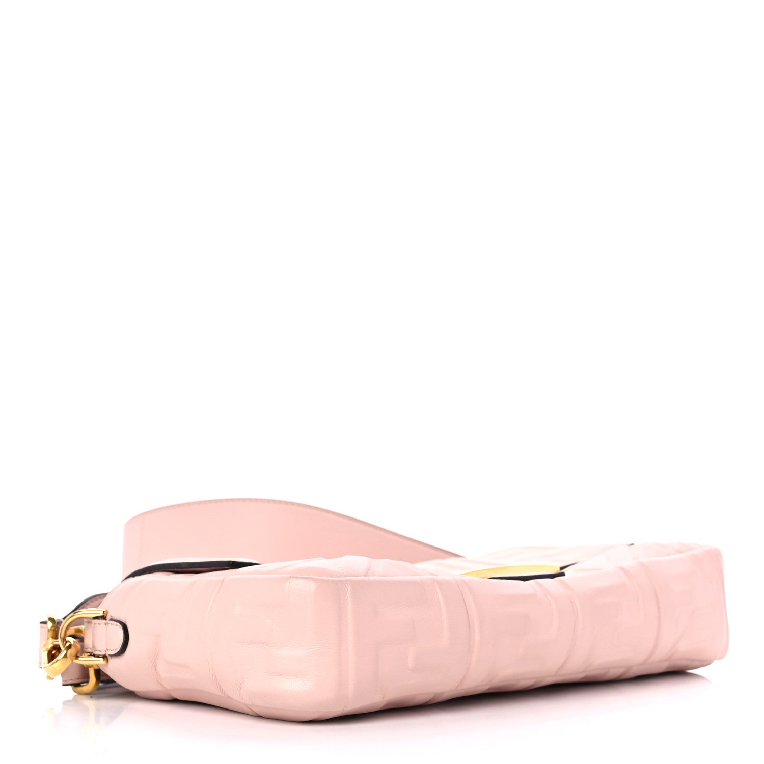 Fendi Nappa FF 1974 Embossed Baguette Rosa Quarzo 4 of 11