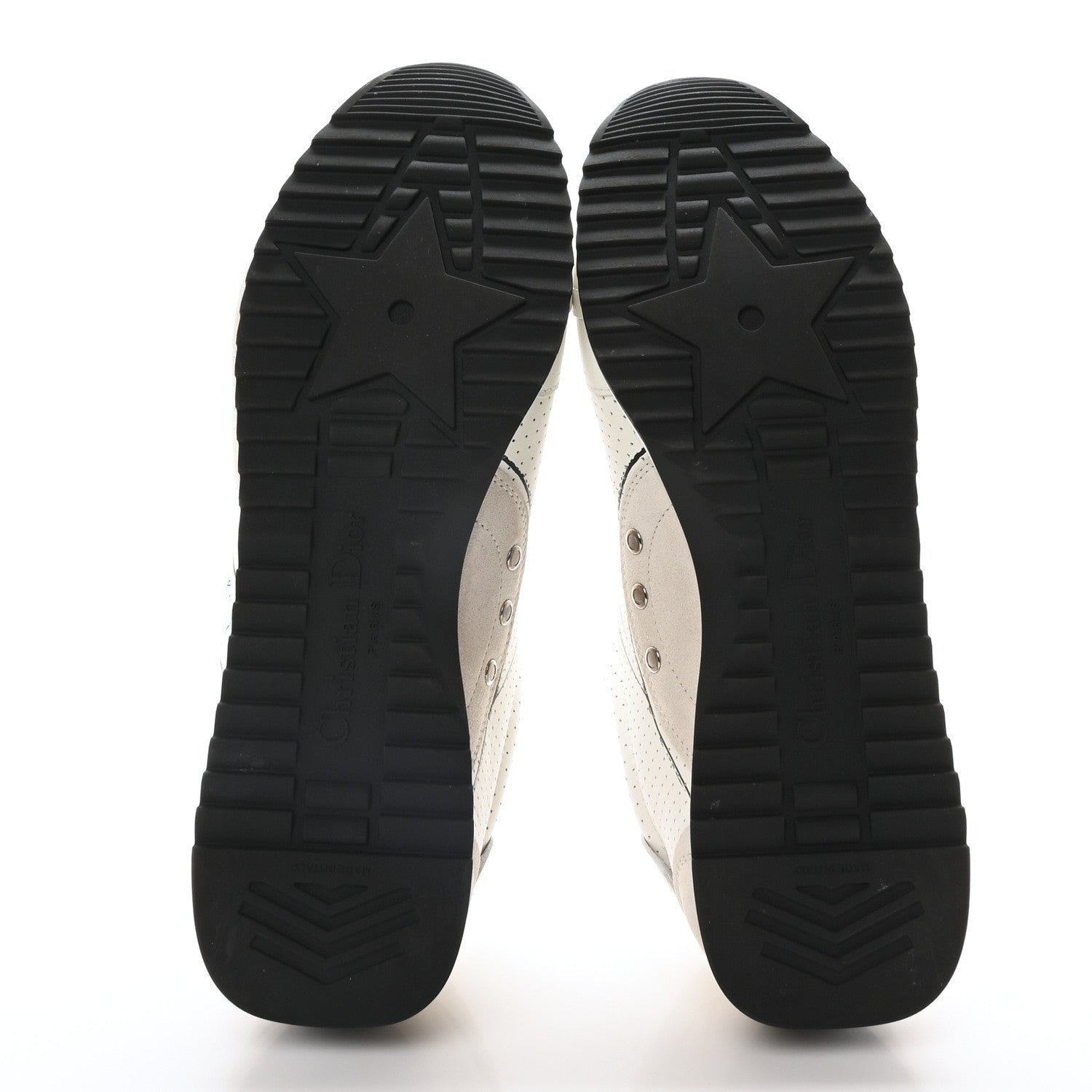 Christian Dior Calfskin Nylon Womens D-Sketch Sneakers 41 White 6 of 8