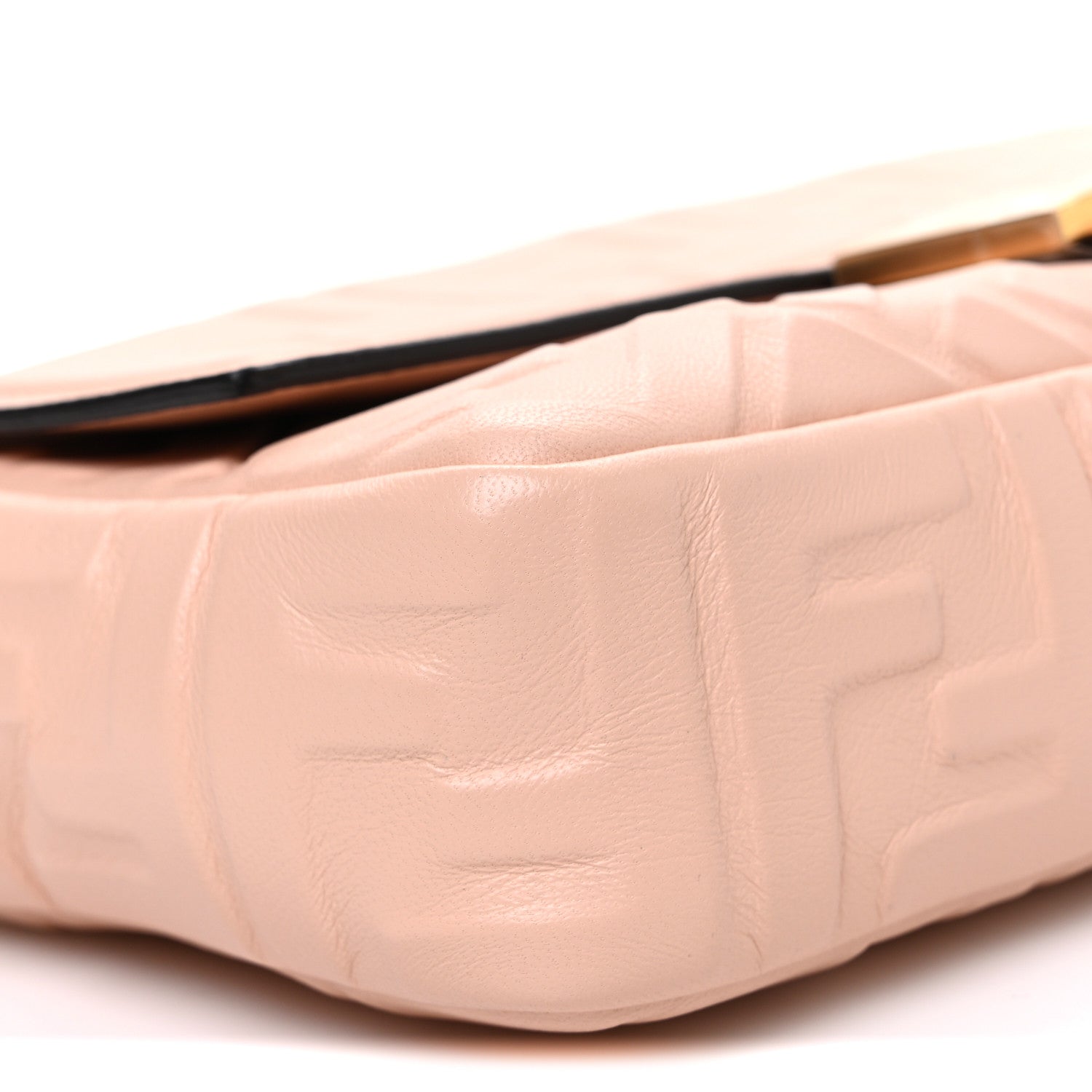 Fendi Nappa FF 1974 Embossed Baguette Baby Pink 9 of 10