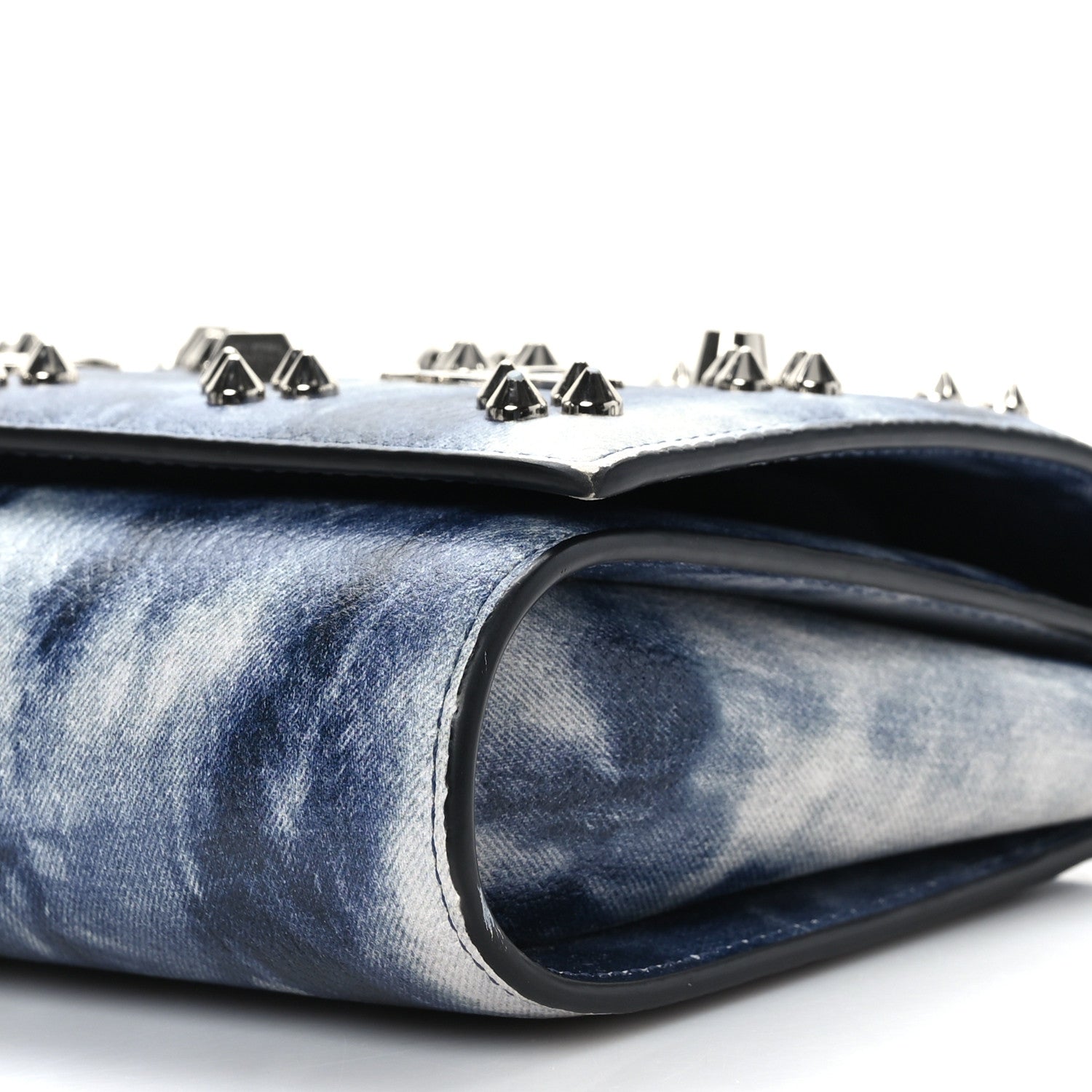 Christian Louboutin Calfskin Printed Punk Spikes Paloma Clutch Multicolor 8 of 8