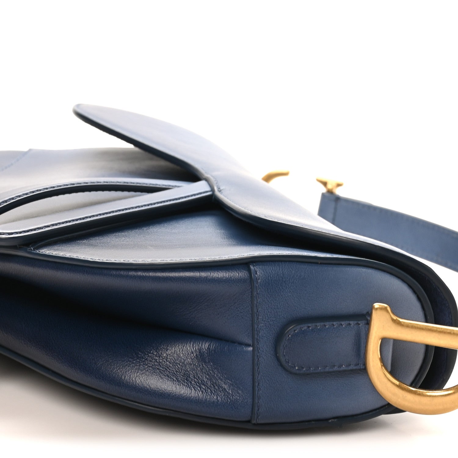 Christian Dior Calfskin Gradient Saddle Bag Indigo Blue 10 of 10