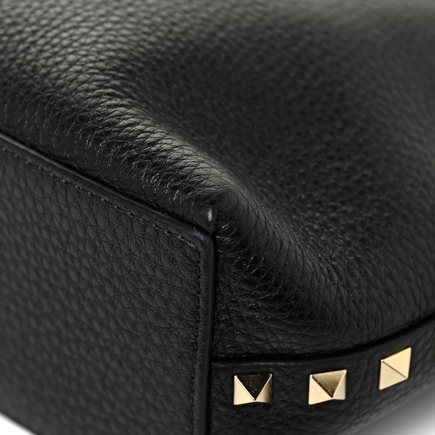 Valentino Garavani Grained Calfskin Small Rockstud Flip Lock Tote Black Rose Quartz 12 of 13