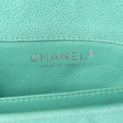 Chanel Caviar Quilted Extra Mini Flap Green 6 of 22
