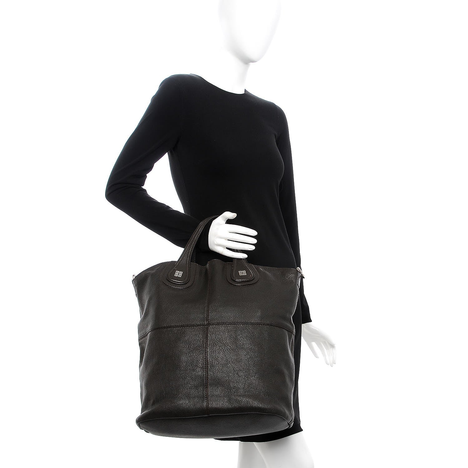 Givenchy Lambskin North South Nightingale Dark Brown 2 of 8