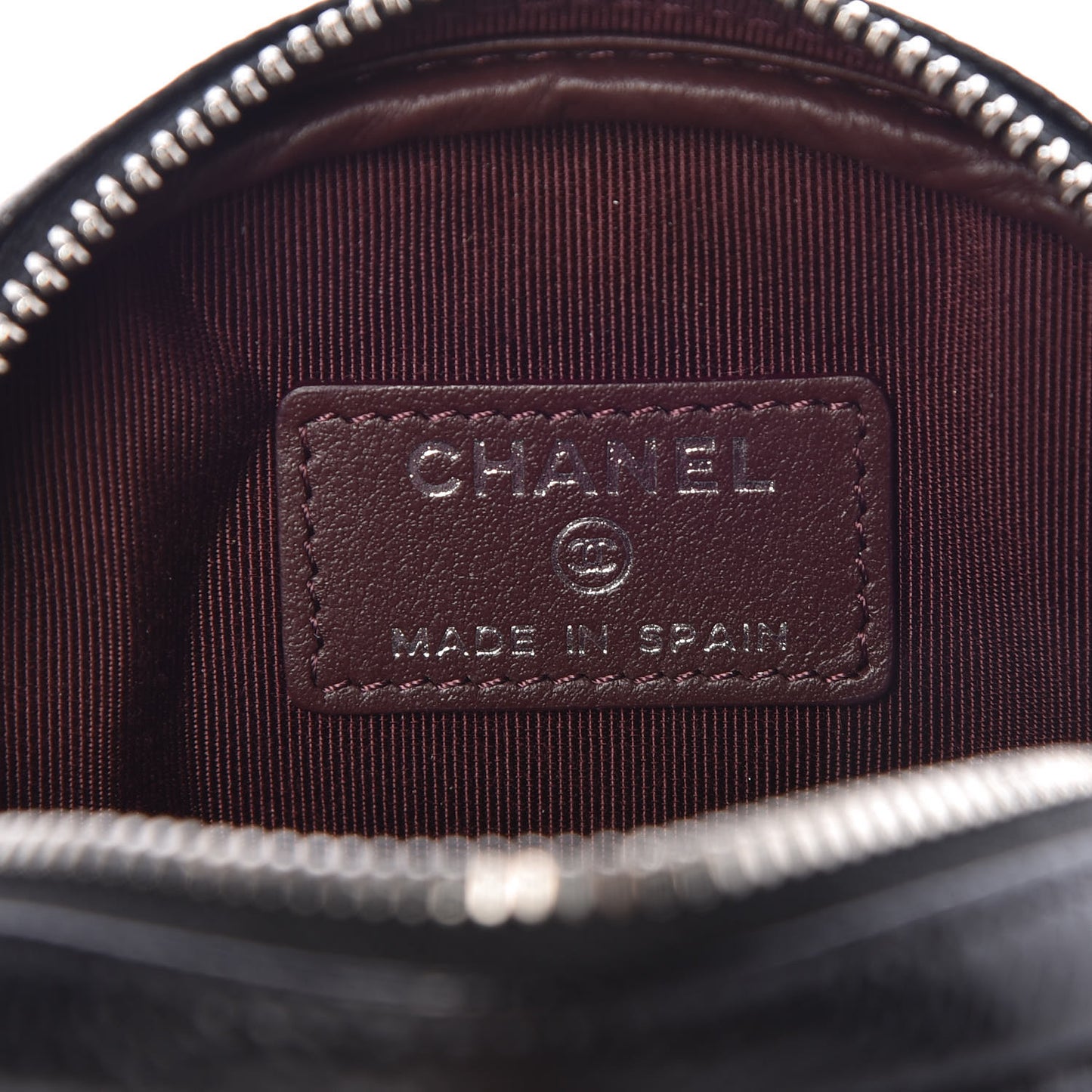Caviar Quilted Zip Around Classic Coin Purse Black